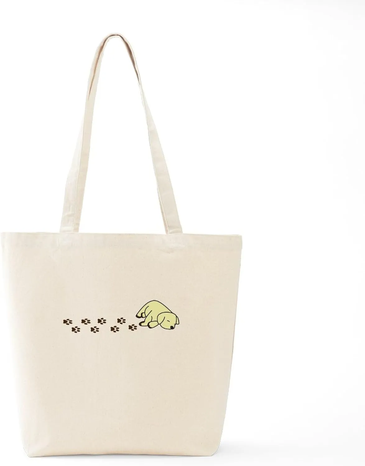 CafePress Muddy Yellow Lab Tote Bag Reusable Natural Beige Canvas Shopping Bag