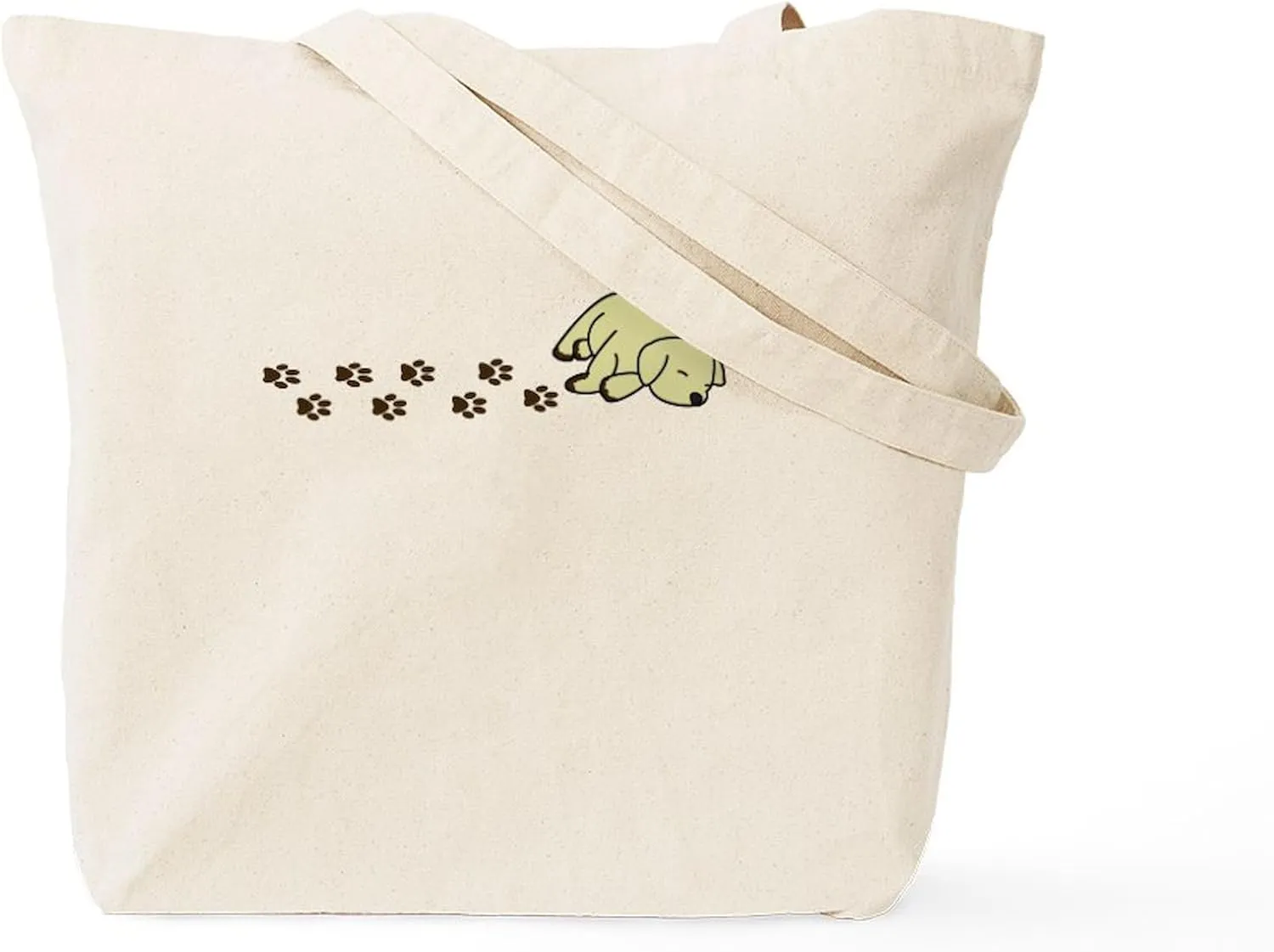 CafePress Muddy Yellow Lab Tote Bag Reusable Natural Beige Canvas Shopping Bag