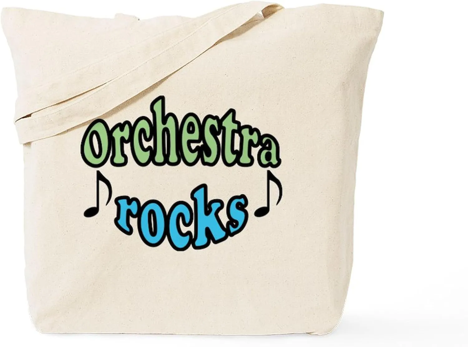 CafePress Orchestra Rocks Tote Bag Reusable Natural Beige Canvas Shopping Bag