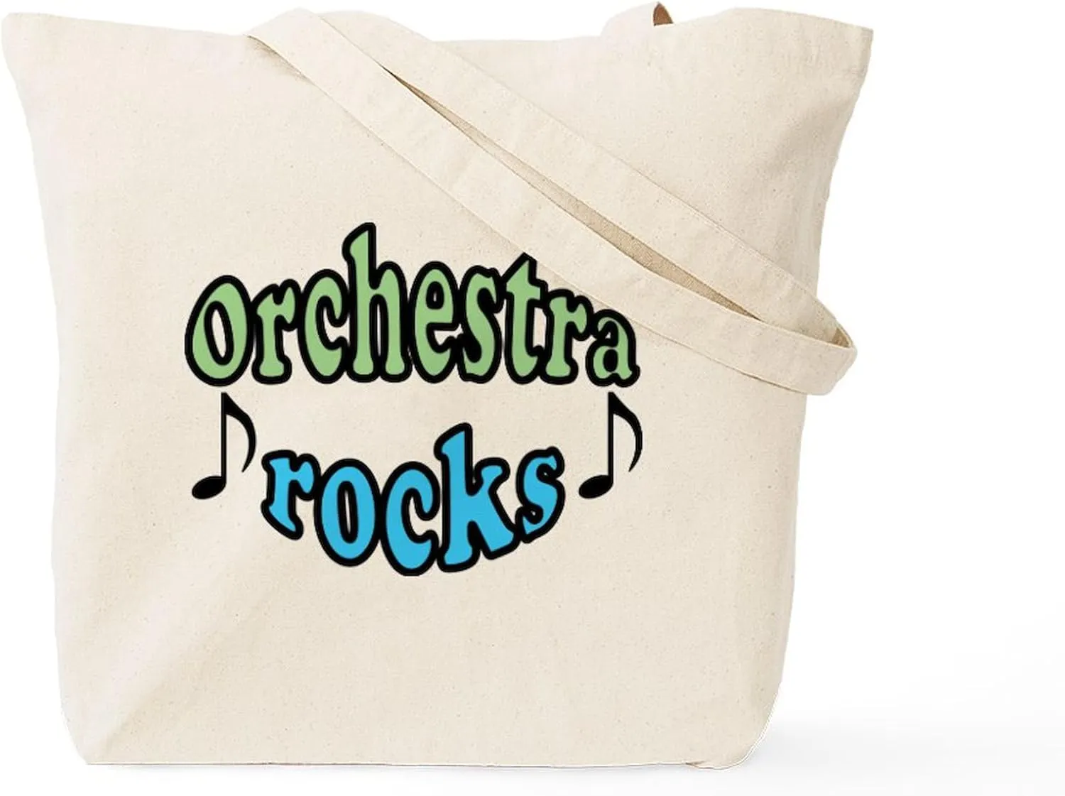CafePress Orchestra Rocks Tote Bag Reusable Natural Beige Canvas Shopping Bag