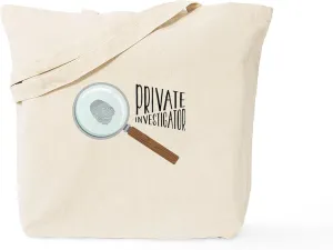 CafePress Private Investigator Tote Bag Reusable Natural Beige Canvas Shopping Bag