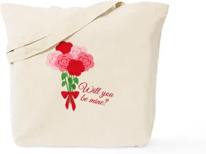 CafePress Will You Be Mine Tote Bag Reusable Natural Beige Canvas Shopping Bag