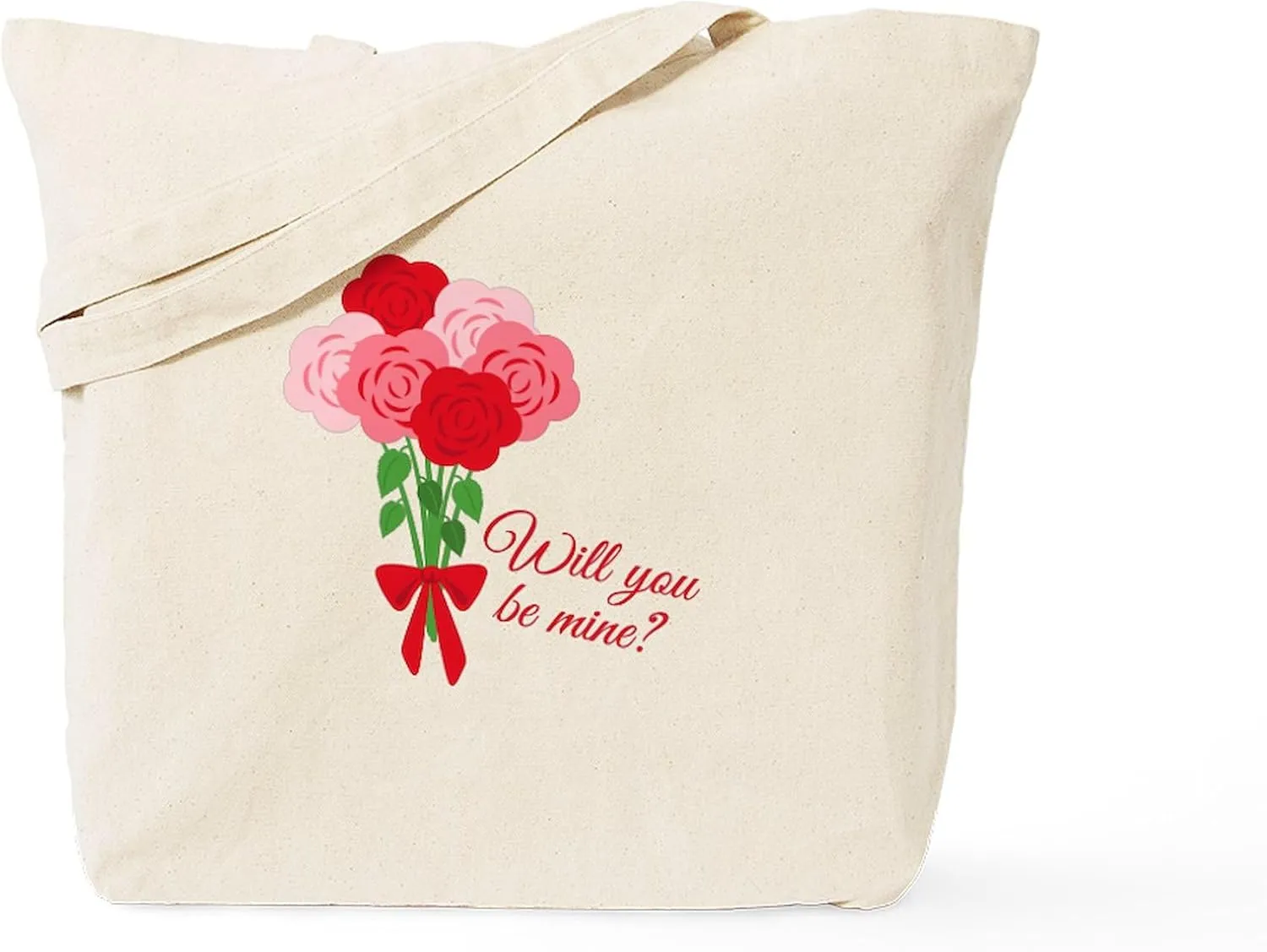 CafePress Will You Be Mine Tote Bag Reusable Natural Beige Canvas Shopping Bag