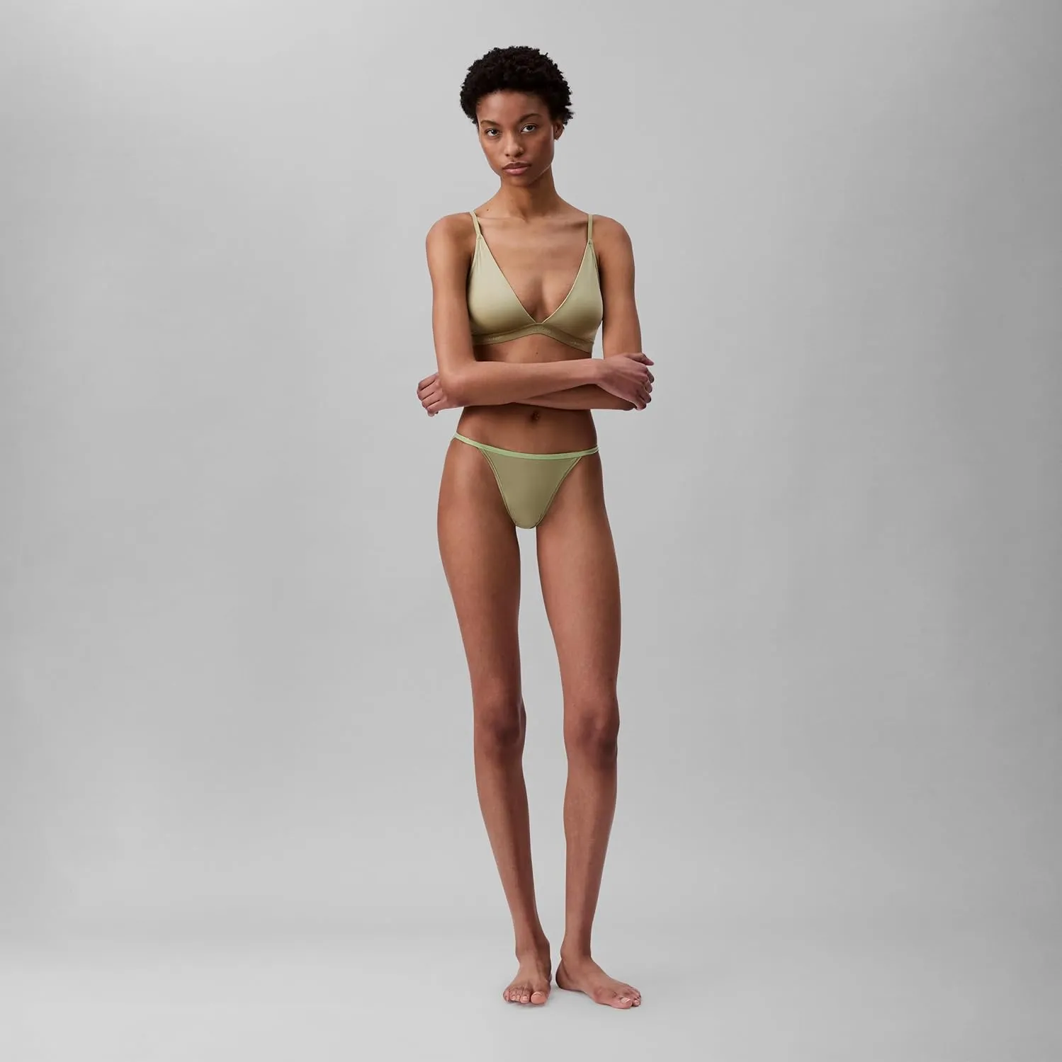 Calvin Klein Women's Ideal Micro Low Rise String Bikini