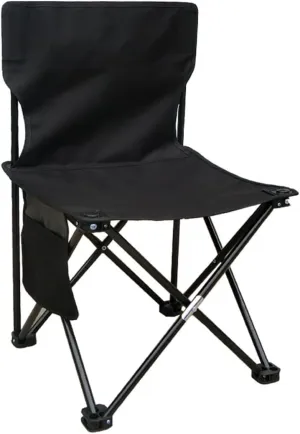 Camping Chair Outdoor Chair Foldable Chair Folding Lightweight Padded Portable Chair With Carry Bag Outdoor Camping Fishing Beach Chair For Outdoor Hiking Fishing Folding Camping Chair ( Color : Black