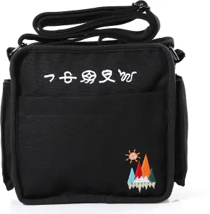 Canvas Crossbody Bag for Women Men, Fashion Casual Shoulder Bags Messenger Bag with Embroidery