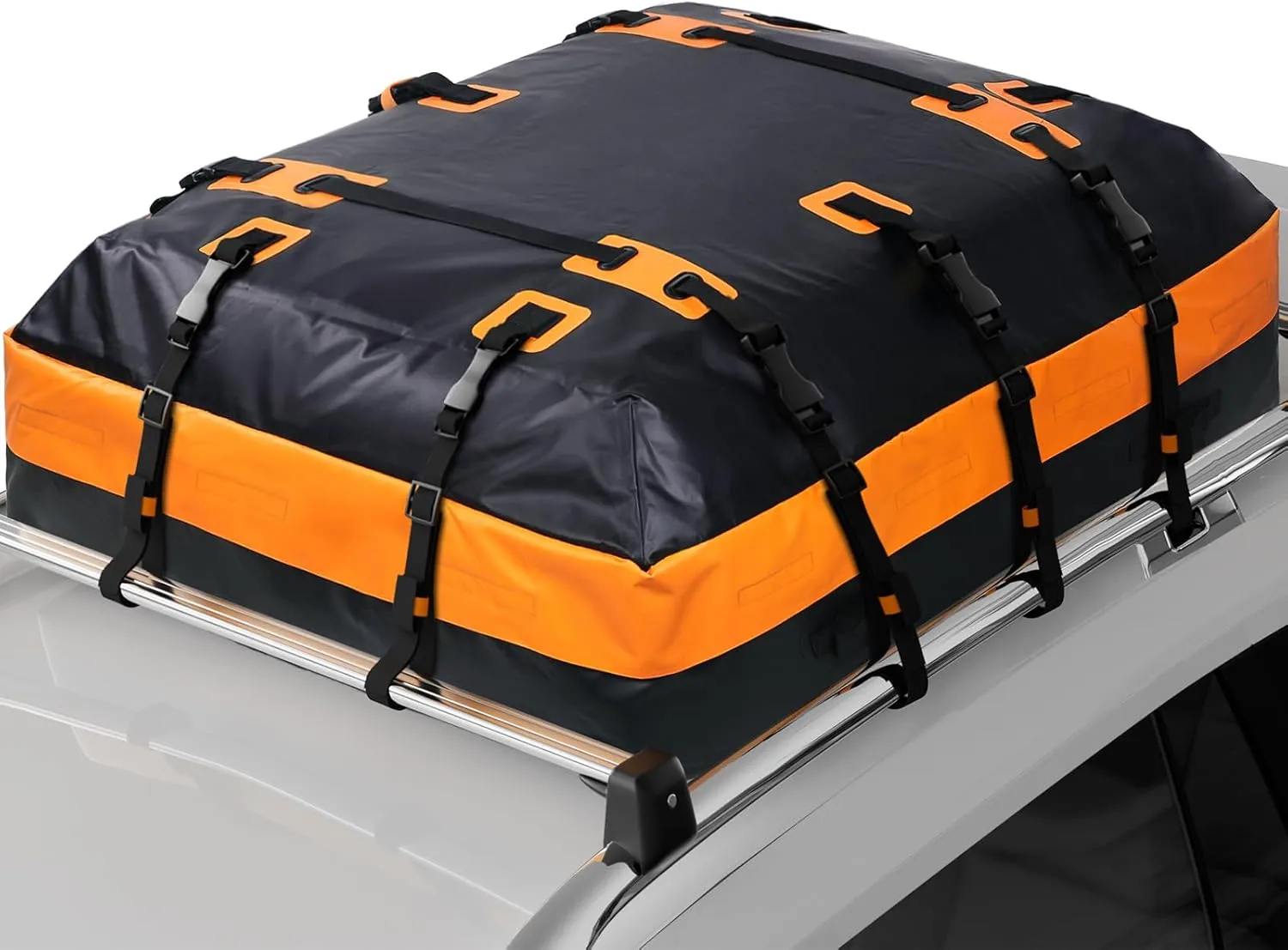 Car Rooftop Soft Cargo Bag Rooftop Luggage Carrier 20 Cubic Feet Roof Bag Waterproof Cargo Carrier Reinforced Straps for Cars Top with Racks, Anti-Slip Mat Included