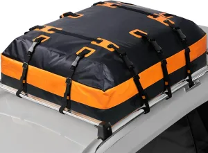 Car Rooftop Soft Cargo Bag Rooftop Luggage Carrier 20 Cubic Feet Roof Bag Waterproof Cargo Carrier Reinforced Straps for Cars Top with Racks, Anti-Slip Mat Included