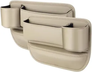 Car Seat Gap Filler Organizer for Mercedes-Benz CLS Shooting Brake (X218) 2014-2018, Car Gap Filler Car Seat Storage Box Seat Gap Storage Box Car Accessories,Beige