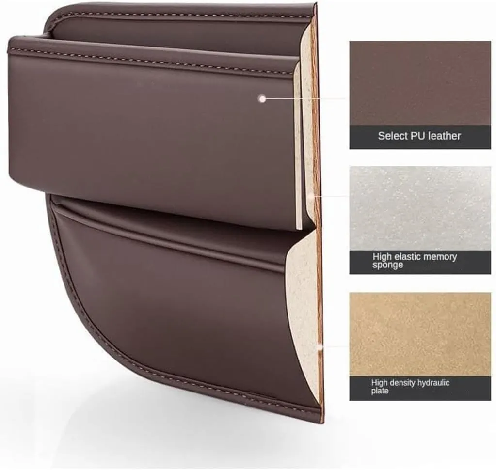 Car Seat Gap Filler Organizer for Mercedes-Benz CLS Shooting Brake (X218) 2014-2018, Car Gap Filler Car Seat Storage Box Seat Gap Storage Box Car Accessories,Beige