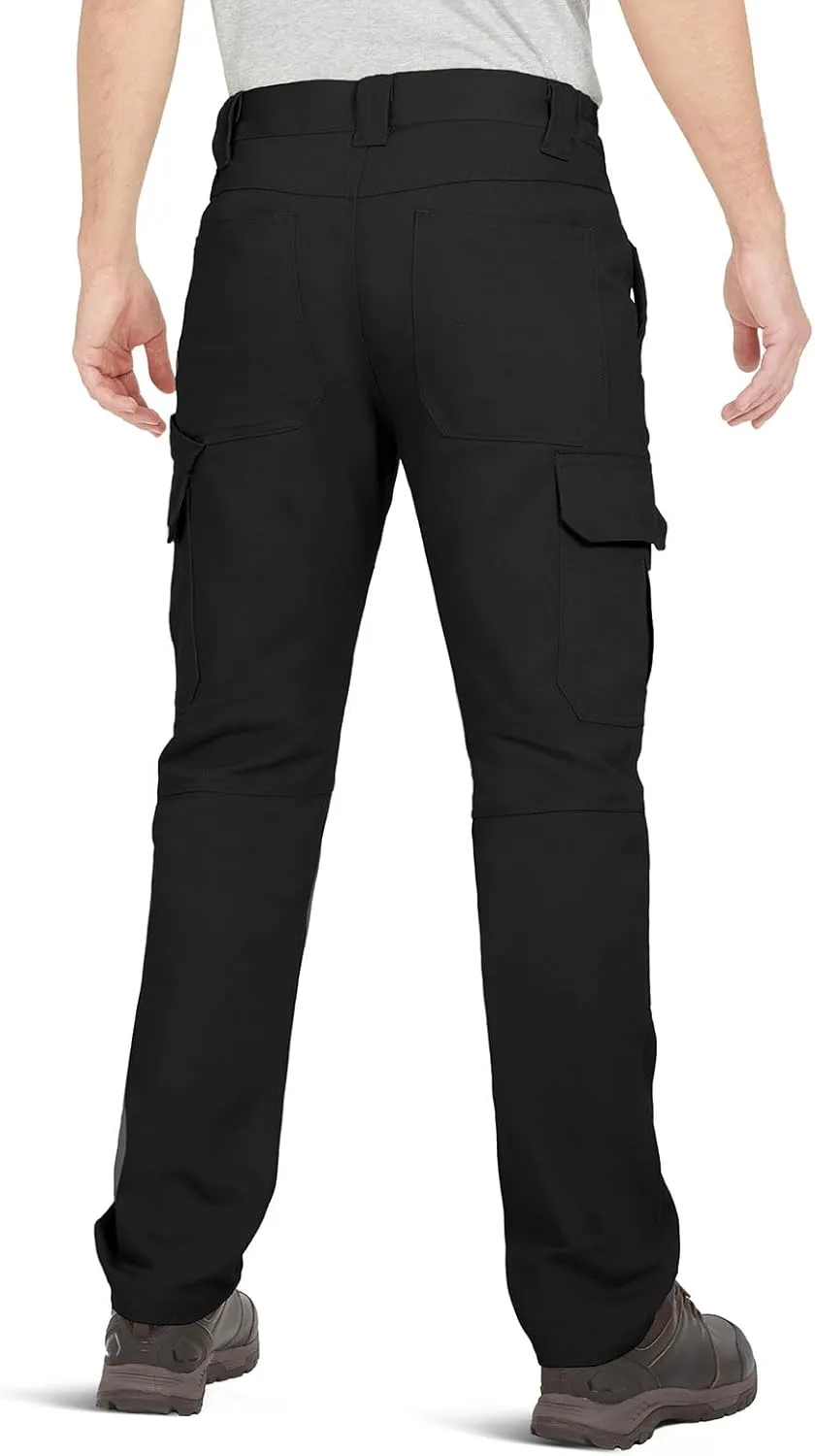 Cargo Pants for Men Ripstop Carpenter Work Pants Relaxed Fit Twill Cotton Casual Hiking Pants