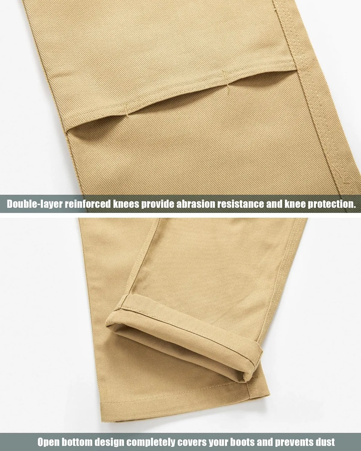 Cargo Pants for Men Ripstop Carpenter Work Pants Relaxed Fit Twill Cotton Casual Hiking Pants