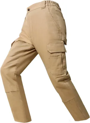 Cargo Pants for Men Ripstop Carpenter Work Pants Relaxed Fit Twill Cotton Casual Hiking Pants