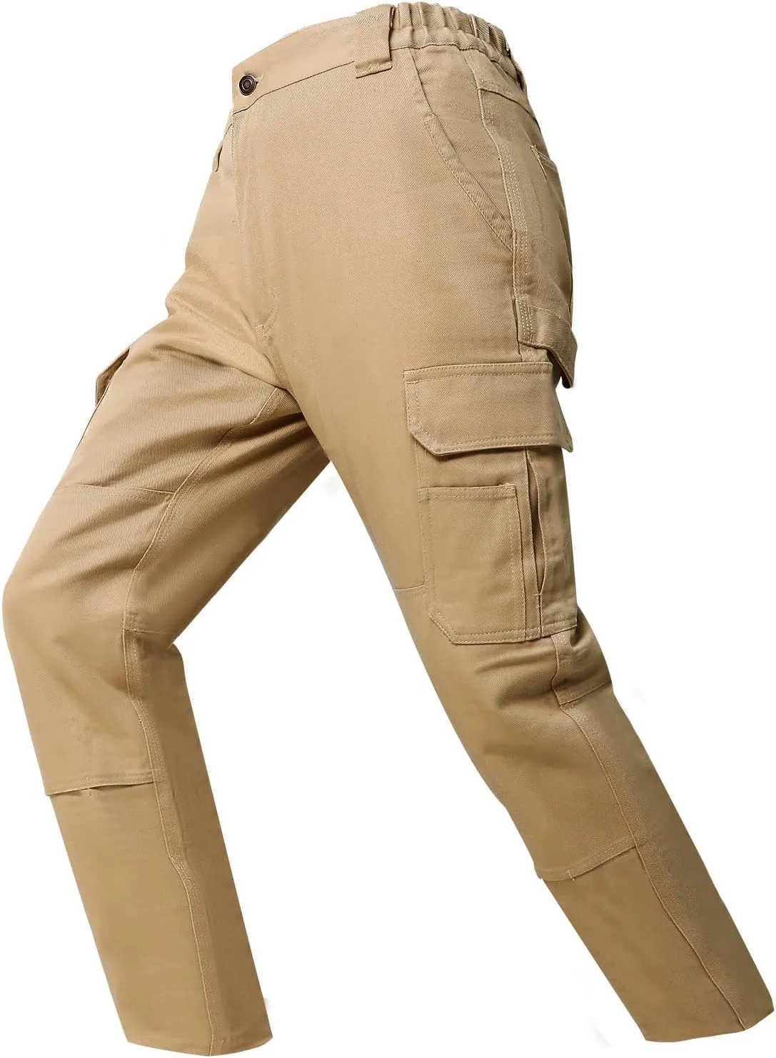 Cargo Pants for Men Ripstop Carpenter Work Pants Relaxed Fit Twill Cotton Casual Hiking Pants