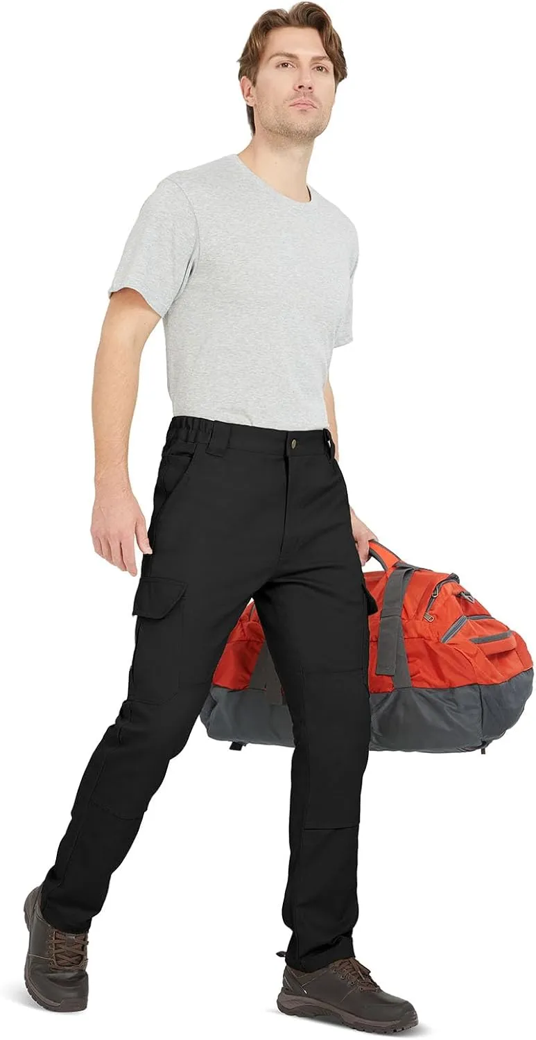 Cargo Pants for Men Ripstop Carpenter Work Pants Relaxed Fit Twill Cotton Casual Hiking Pants
