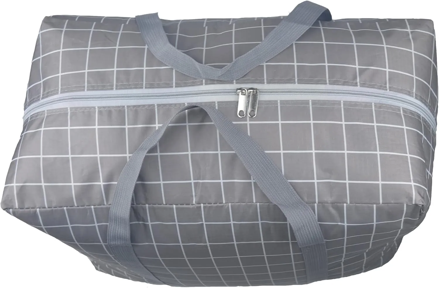 Carry On Water-Resistant Multi-function Duffel bag Collapsible Hand luggage bags for travel Large Lightweight, Storage Bags with Reinforced Handle (90L, Grey grid)