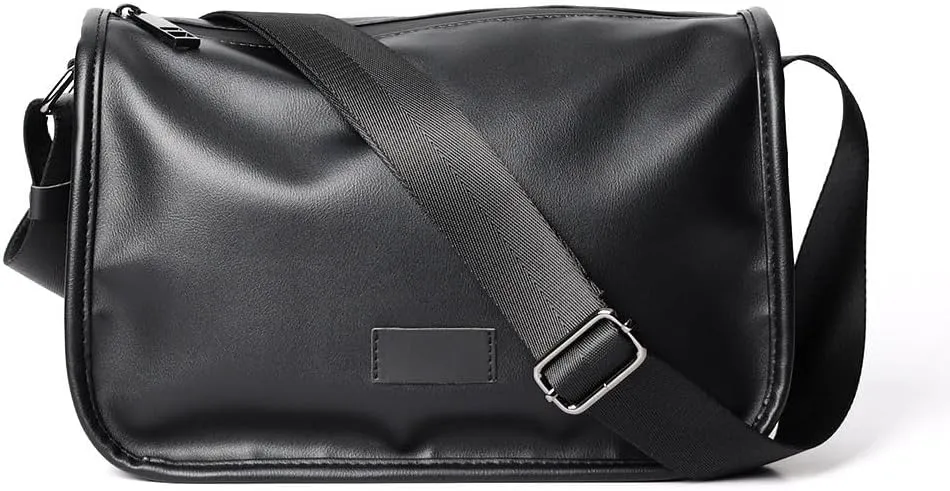 Casual PU Leather Messenger Bag Crossbody Bag, Travel Hiking Crossbody Bag Small Shoulder Pouch Handbag