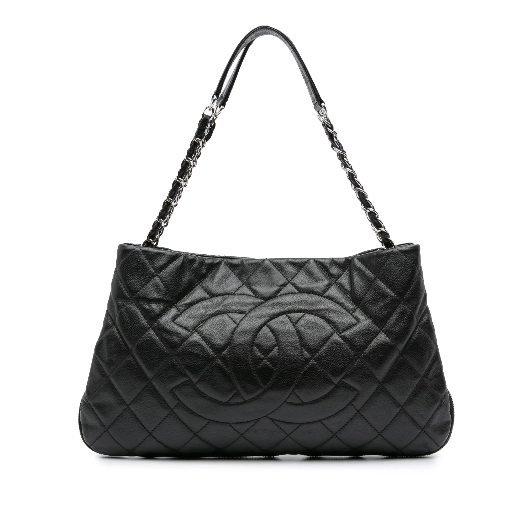 CC Quilted Caviar Expandable Tote