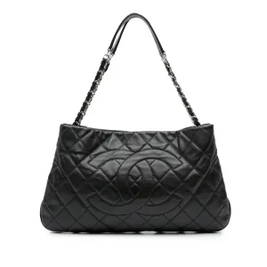 CC Quilted Caviar Expandable Tote