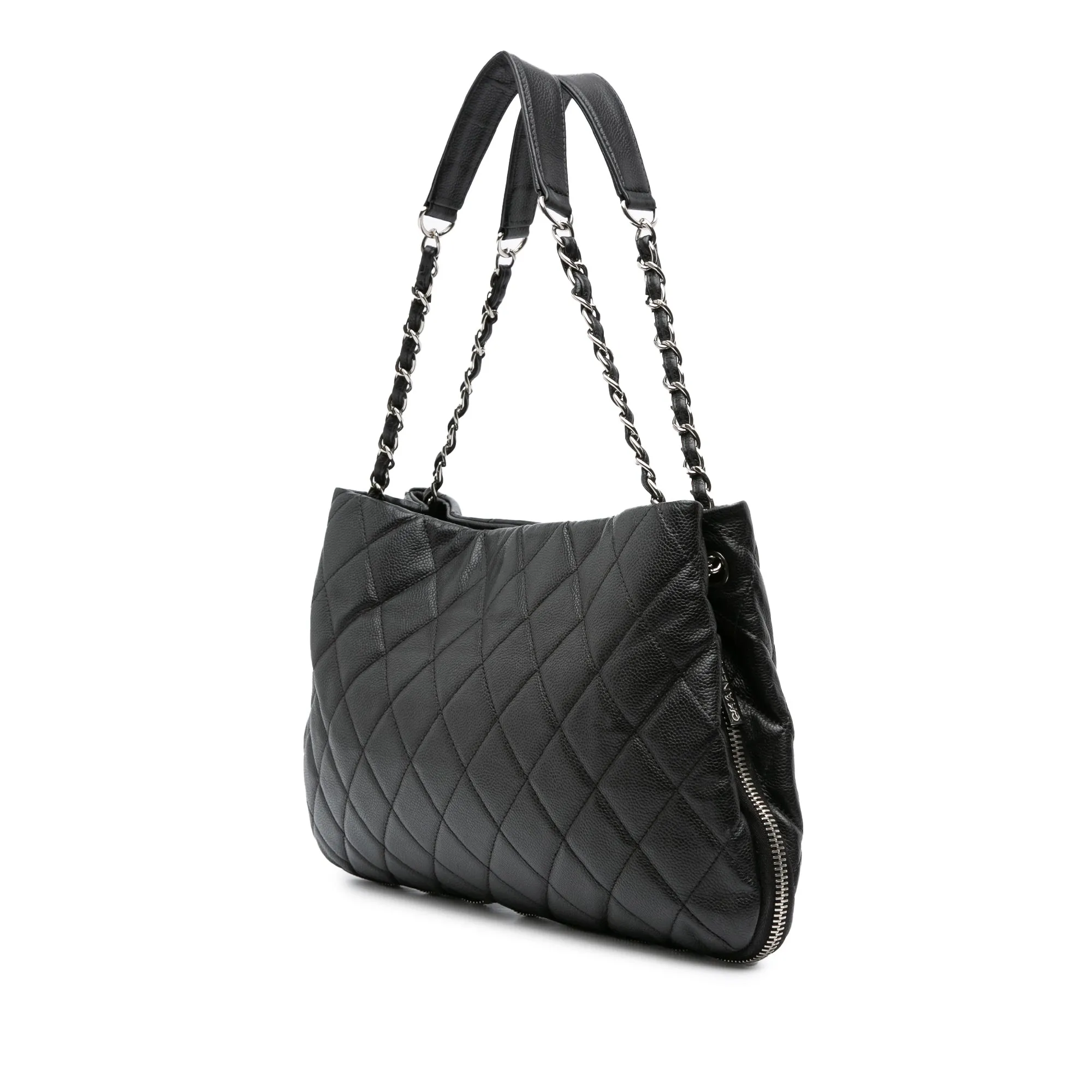 CC Quilted Caviar Expandable Tote