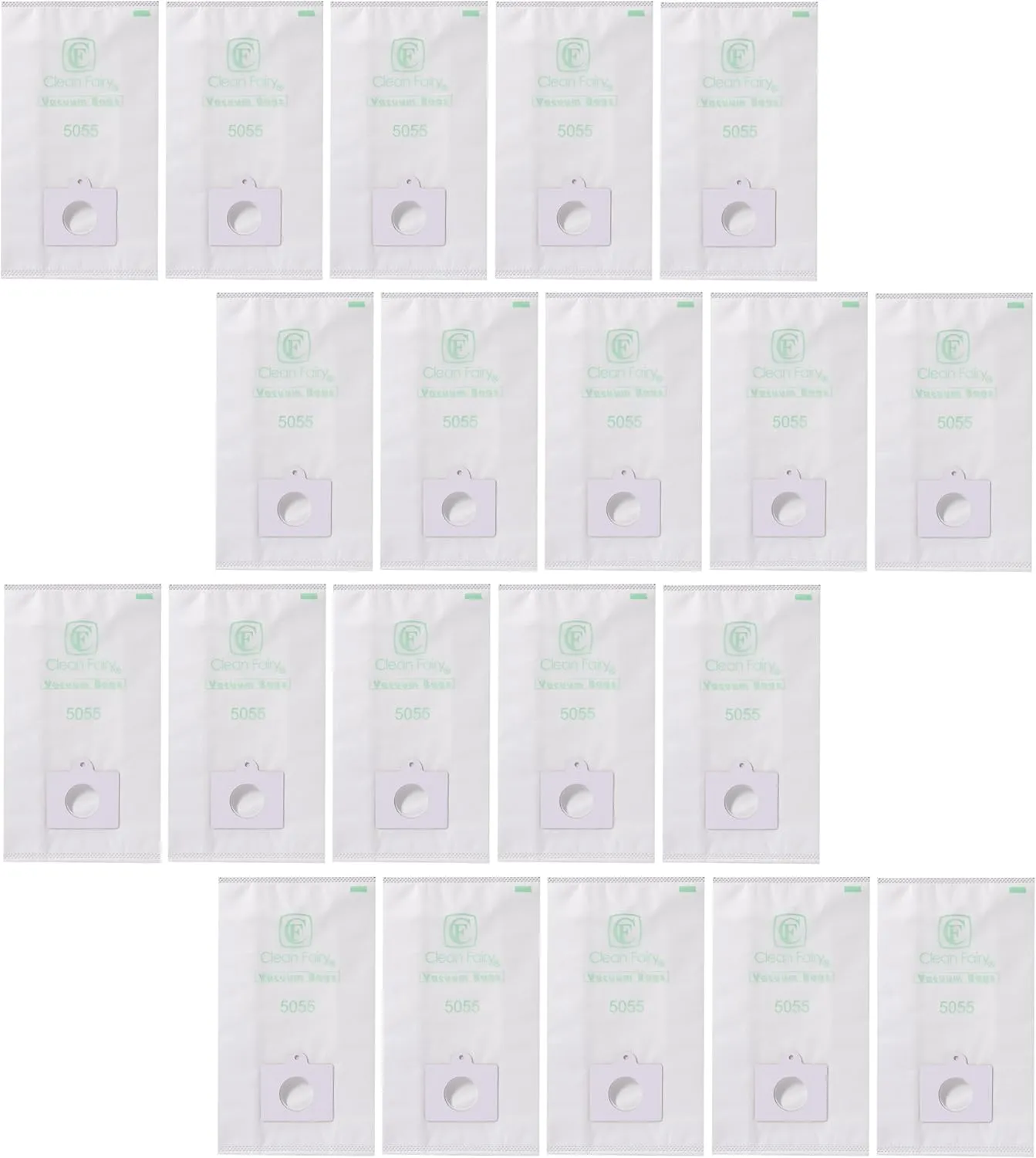 CF Clean Fairy 20Pack Replacement Micro Filtration Vacuum Bags Compatible With Kenmore Canister Type C/Q, 5055, 50557, 50558, 53292 Panasonic Type C-5 Models