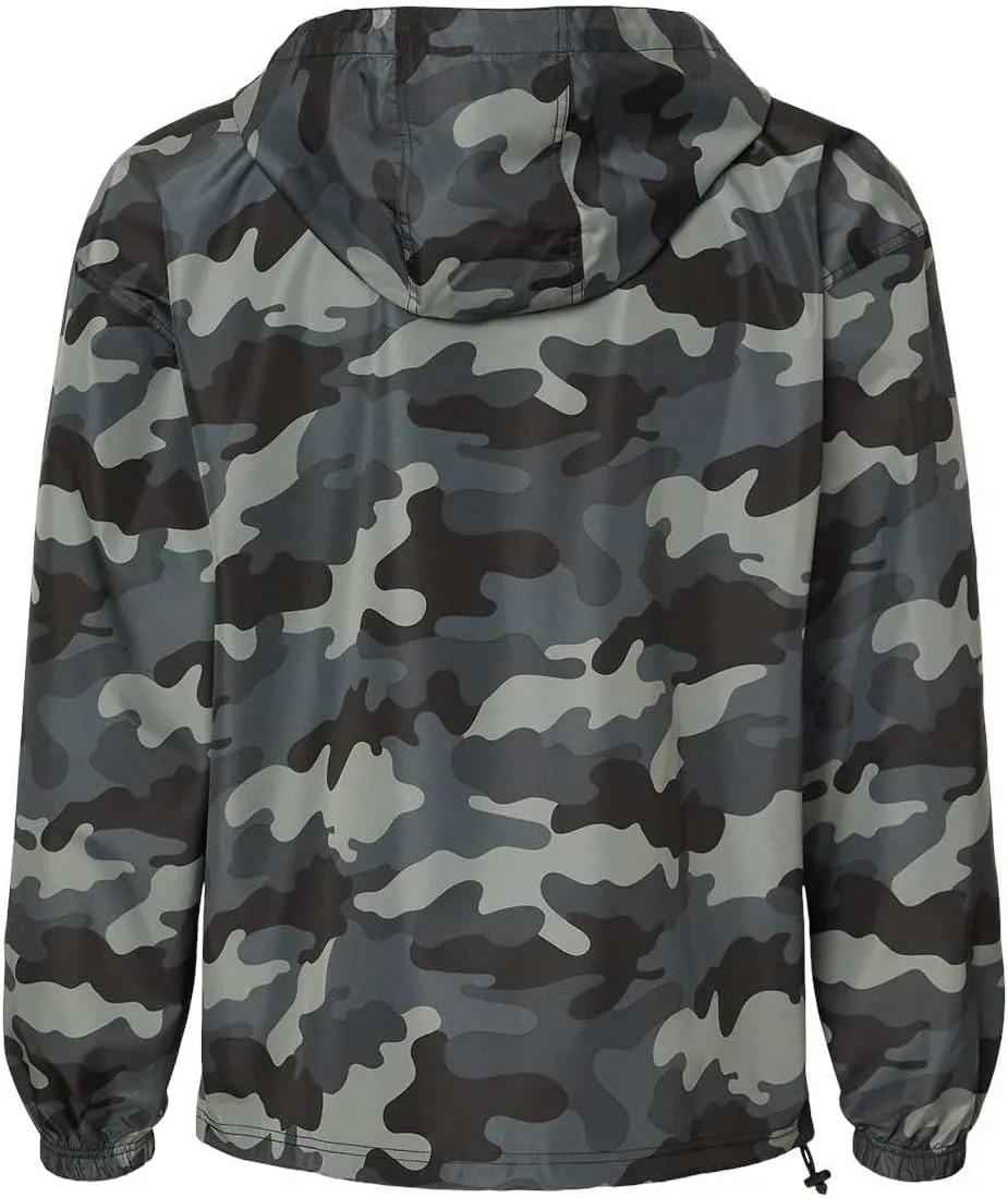 Champion CO200 Men's Hooded Packable Quarter-Zip Jacket, Lightweight Wind & Water-Resistant Pullover with Adjustable Hood