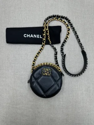 Chanel 19 Round clutch on chain