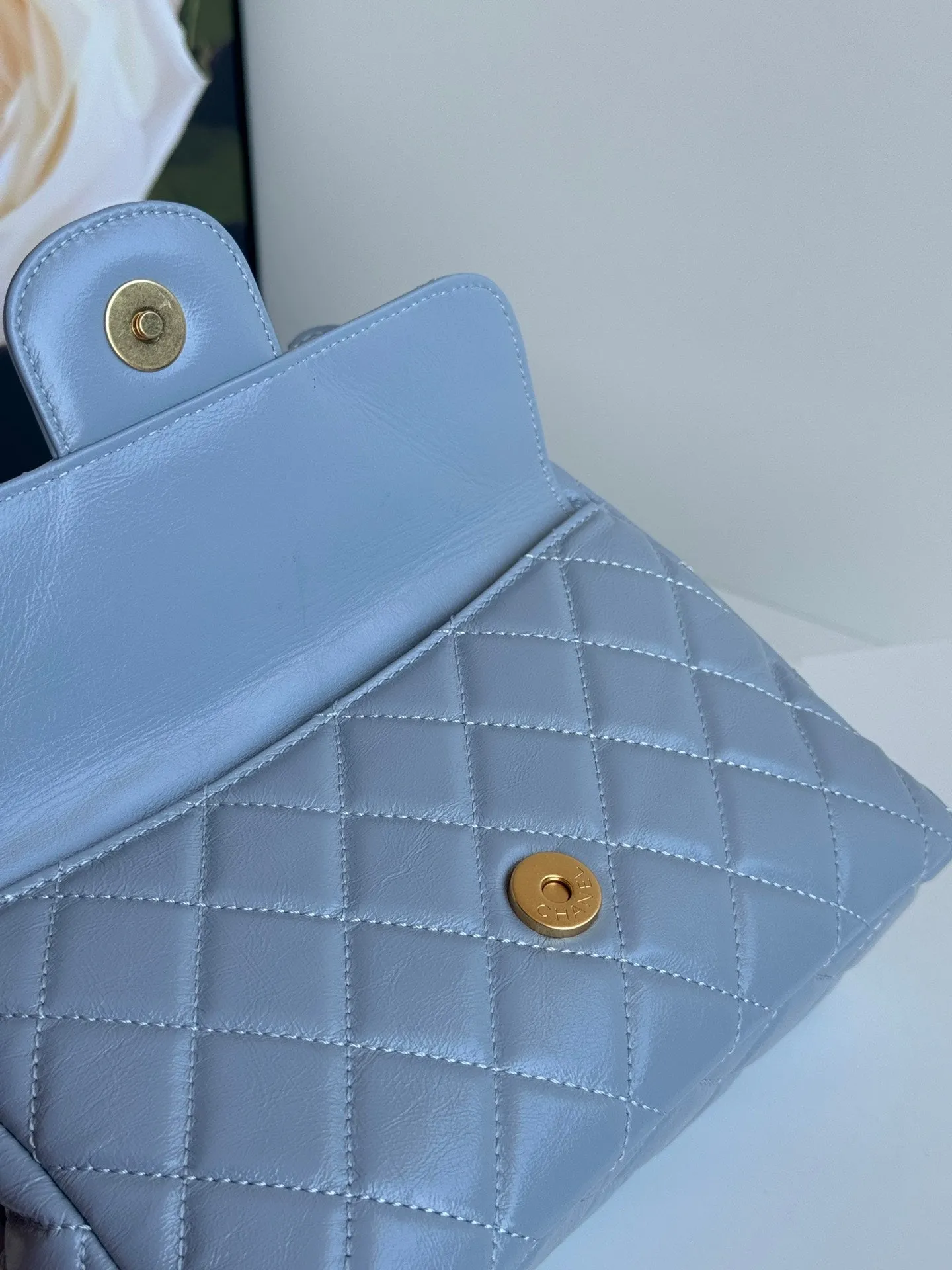 CHANEL Price-match guarantee Bag Small 23C Lambskin Hobo Blue Cloud Super savings 21.5 Hardware Gold