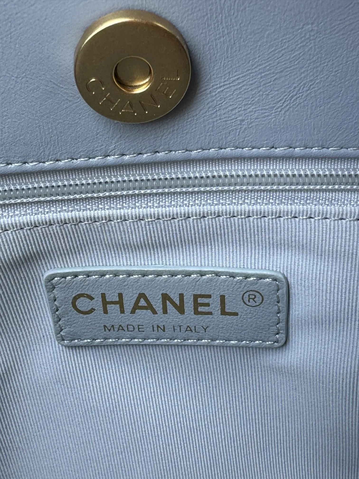 CHANEL Price-match guarantee Bag Small 23C Lambskin Hobo Blue Cloud Super savings 21.5 Hardware Gold