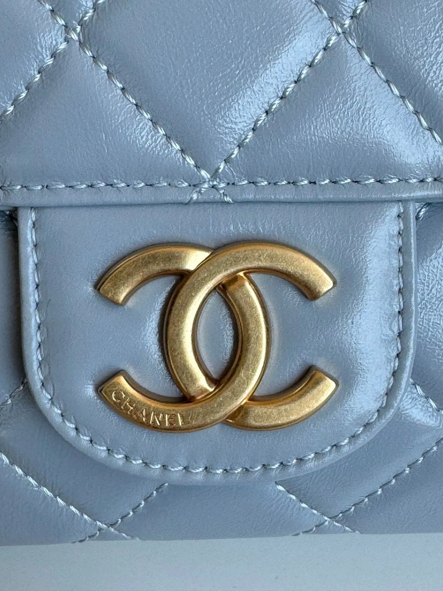 CHANEL Price-match guarantee Bag Small 23C Lambskin Hobo Blue Cloud Super savings 21.5 Hardware Gold