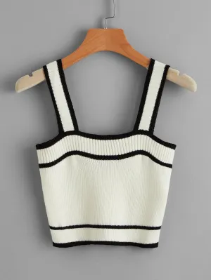 Cherry Vibes: Top corto de rayas para mujer en