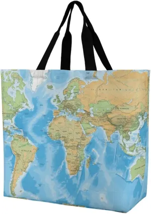 Chinese Style Mandarin Ducks Tote Bag for Women Reusable Grocery Shoulder Bags Shopping Bag for Travel, Groceries
