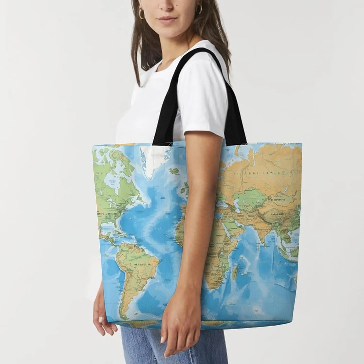 Chinese Style Mandarin Ducks Tote Bag for Women Reusable Grocery Shoulder Bags Shopping Bag for Travel, Groceries