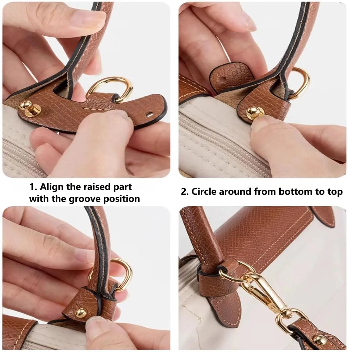 Chispee Bag Strap Set Free Punching Modification Bag Small Transformation Tote Messenger Strap Set