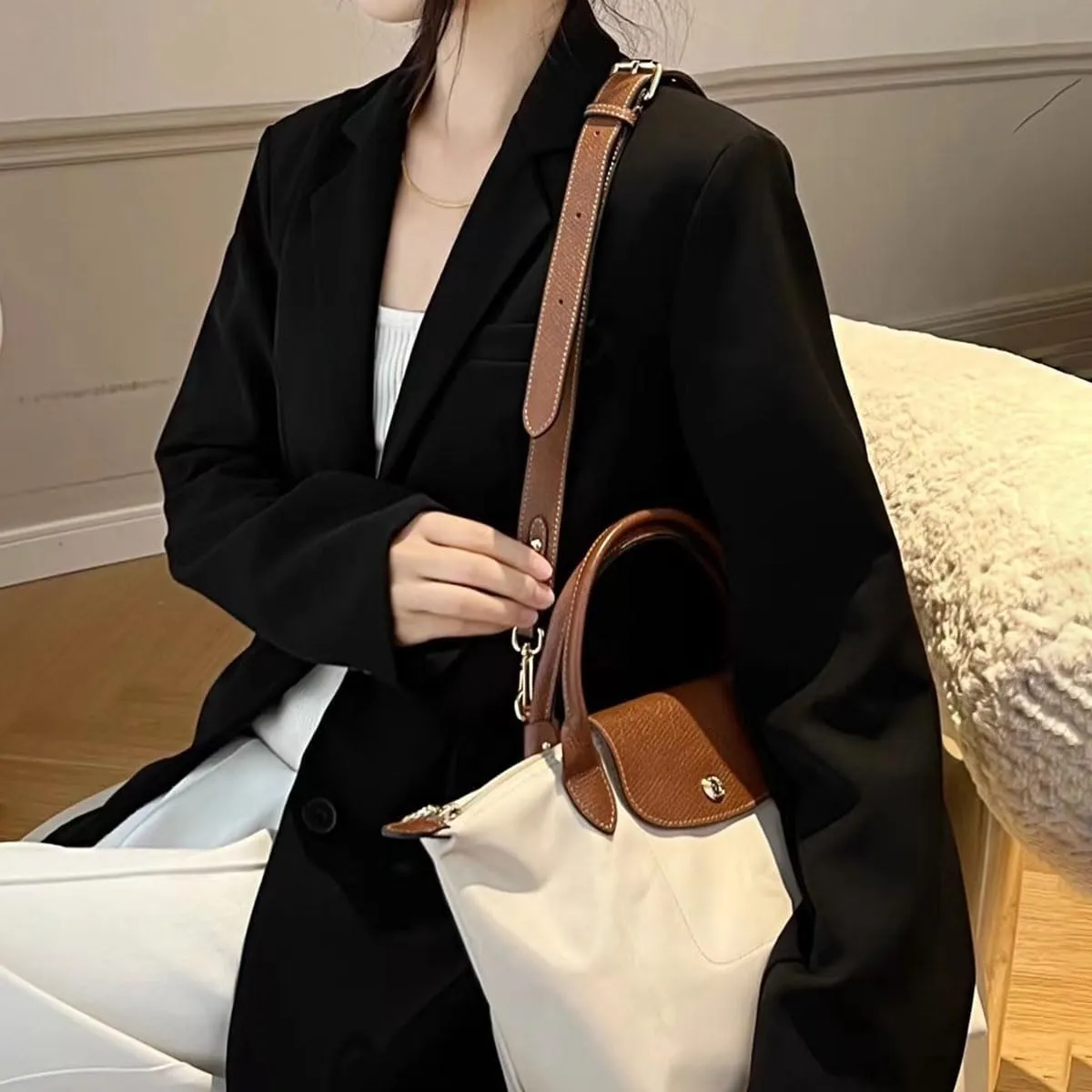 Chispee Bag Strap Set Free Punching Modification Bag Small Transformation Tote Messenger Strap Set