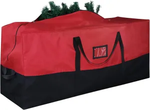 Christmas Tree Storage Bag, 600D Oxford Extra Large Moving Bags, Fits Up to 7.5 Ft Artificial Trees, Heavy-Duty Waterproof Storage Bags with Reinforced Handles, Dual Zippers & Card Slot