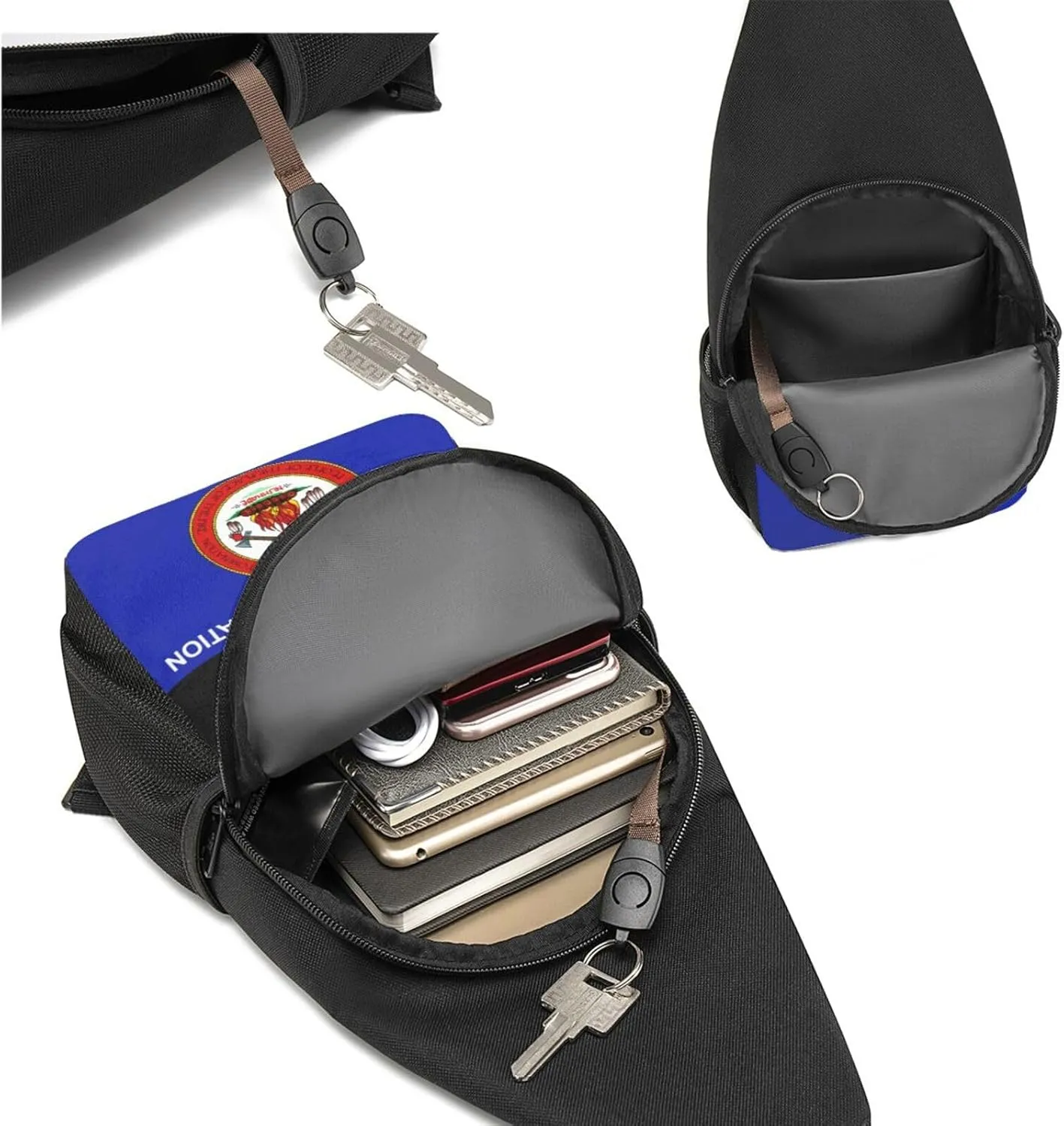 Citizen Potawatomi Nation Flag Adjustable Fanny Pack Waist Bag For Travel Sports