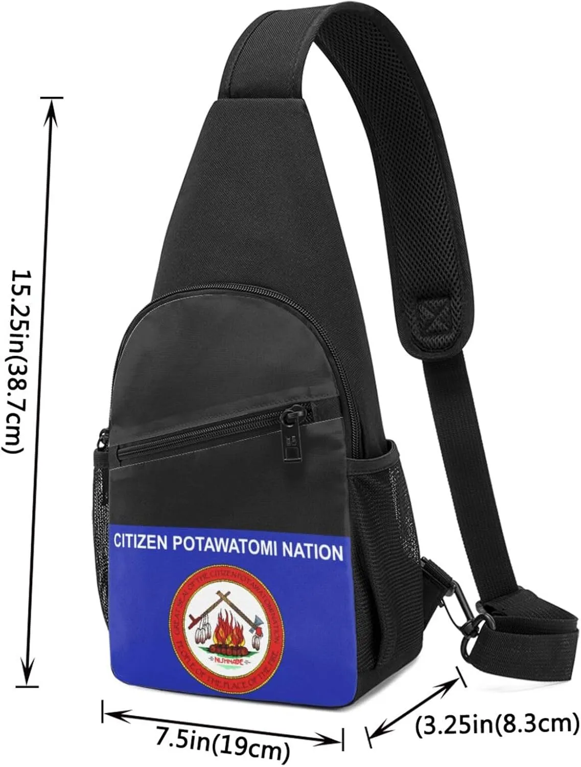 Citizen Potawatomi Nation Flag Adjustable Fanny Pack Waist Bag For Travel Sports