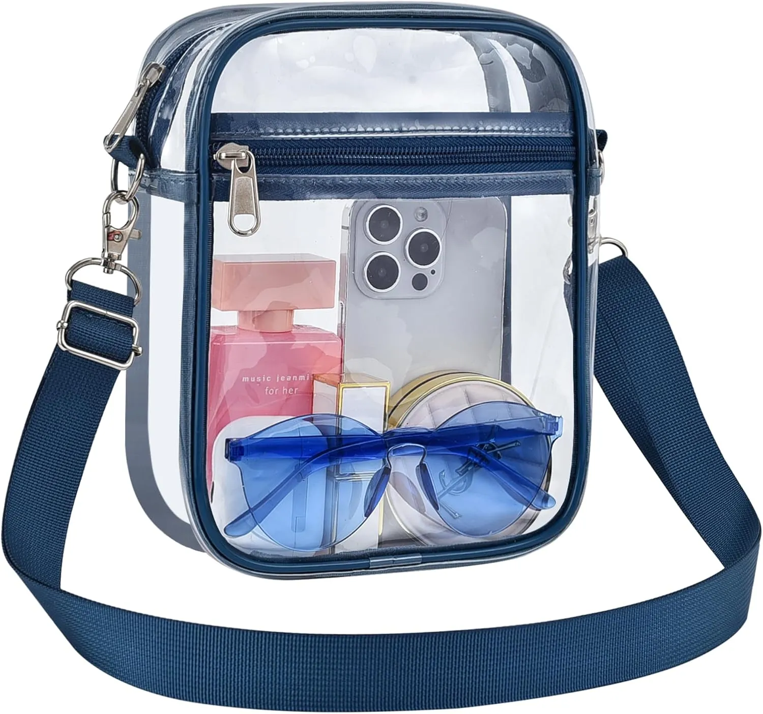 Clear Bag for Stadium Events - Small Purse, Mini Sport Fan Handbag for Concert, Work, Travel