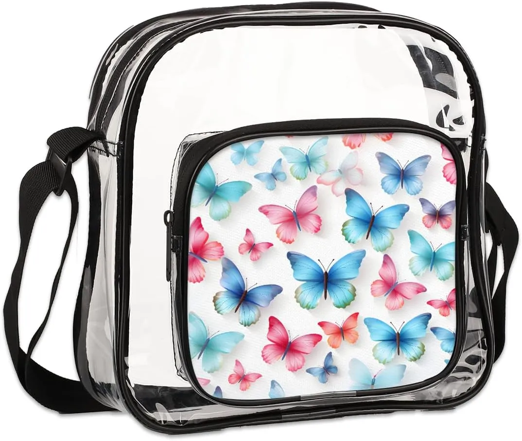 Clear Crossbody Purse Bag Clear Messenger Shoulder Bags See Through Transparent Purse