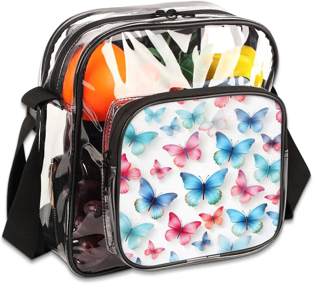 Clear Crossbody Purse Bag Clear Messenger Shoulder Bags See Through Transparent Purse