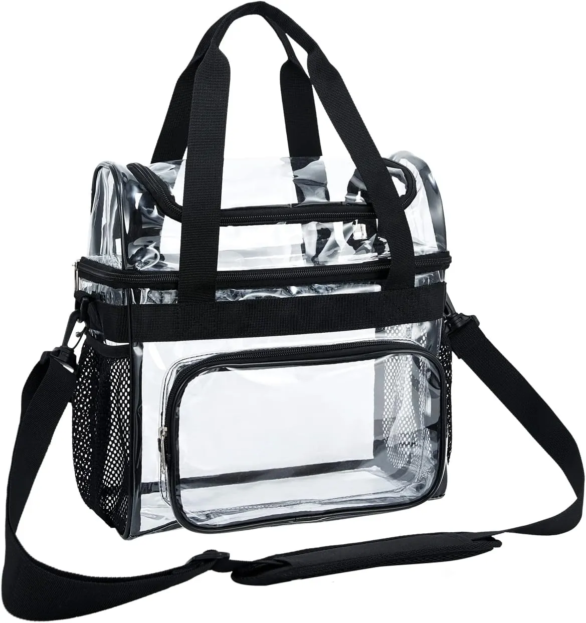 Clear Lunch Bags for Work & Stadium - Heavy Duty Transparent Tote Bag