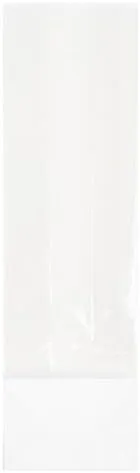 ClearBags Clear Gusset Bags w/Paper Insert, 2 3/4x2x10, 100 Pieces, High Clarity Flat Bottom Treat Bags for Gifts, Cookies, Candy, Party Favor, Weddings, Bakery Packaging, 1.6 Mil, FGPB17A
