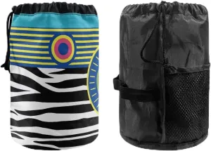 COEQINE Drawstring Cosmetic Bags, Clock Pattern Makeup Tote Bags for Women Female Portable Wash Bags for Travel Toiletry Organizer