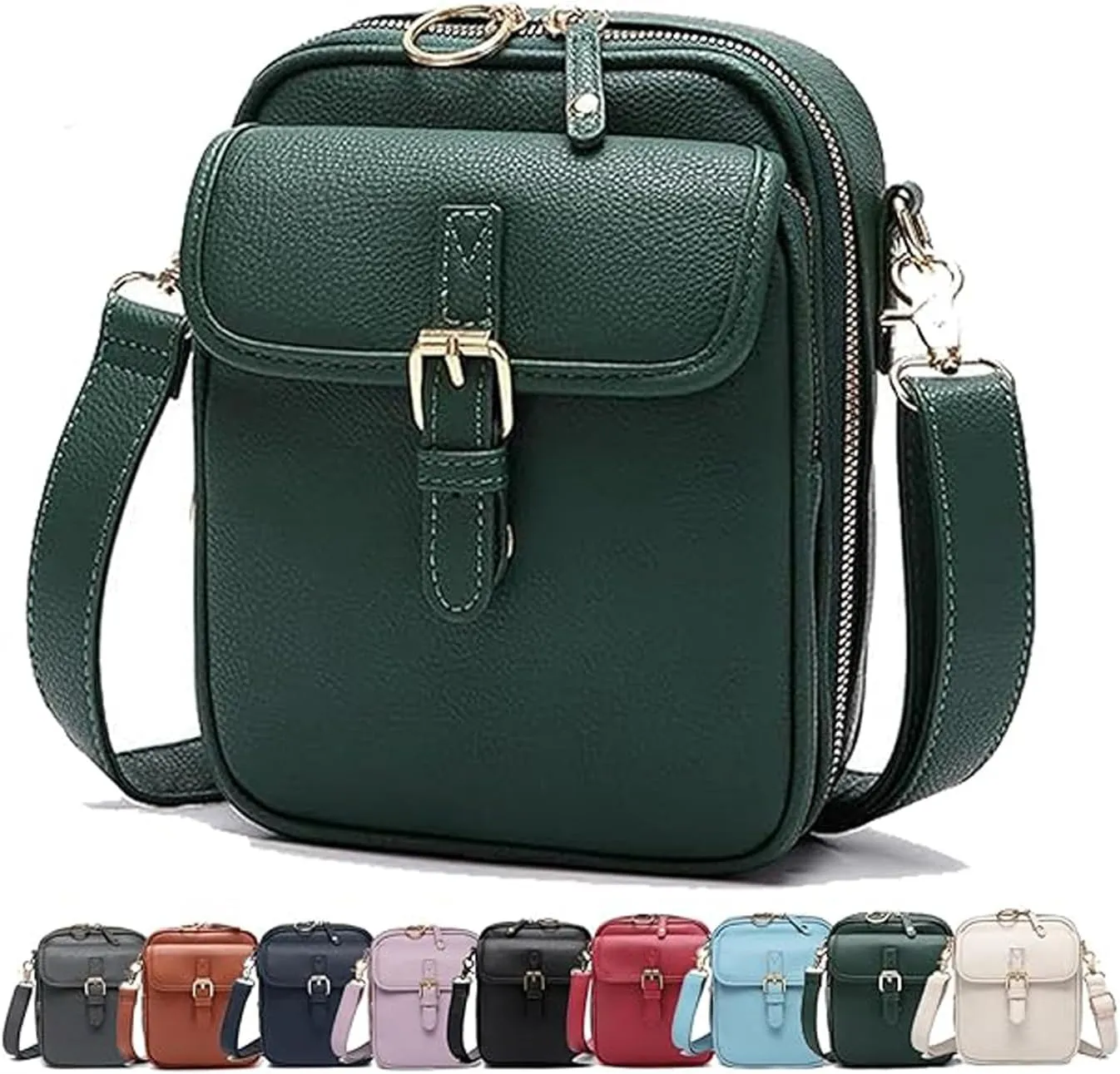 Collaborate Crossbody Leather Bag, Comebybuy Purse Vintage Mini Messenger Bag, Mini Phone Pouch with Card Slot
