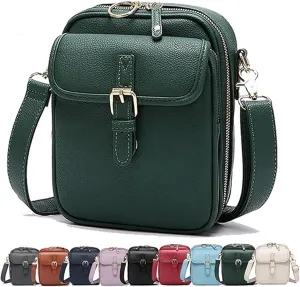 Collaborate Crossbody Leather Bag, Comebybuy Purse Vintage Mini Messenger Bag, Mini Phone Pouch with Card Slot