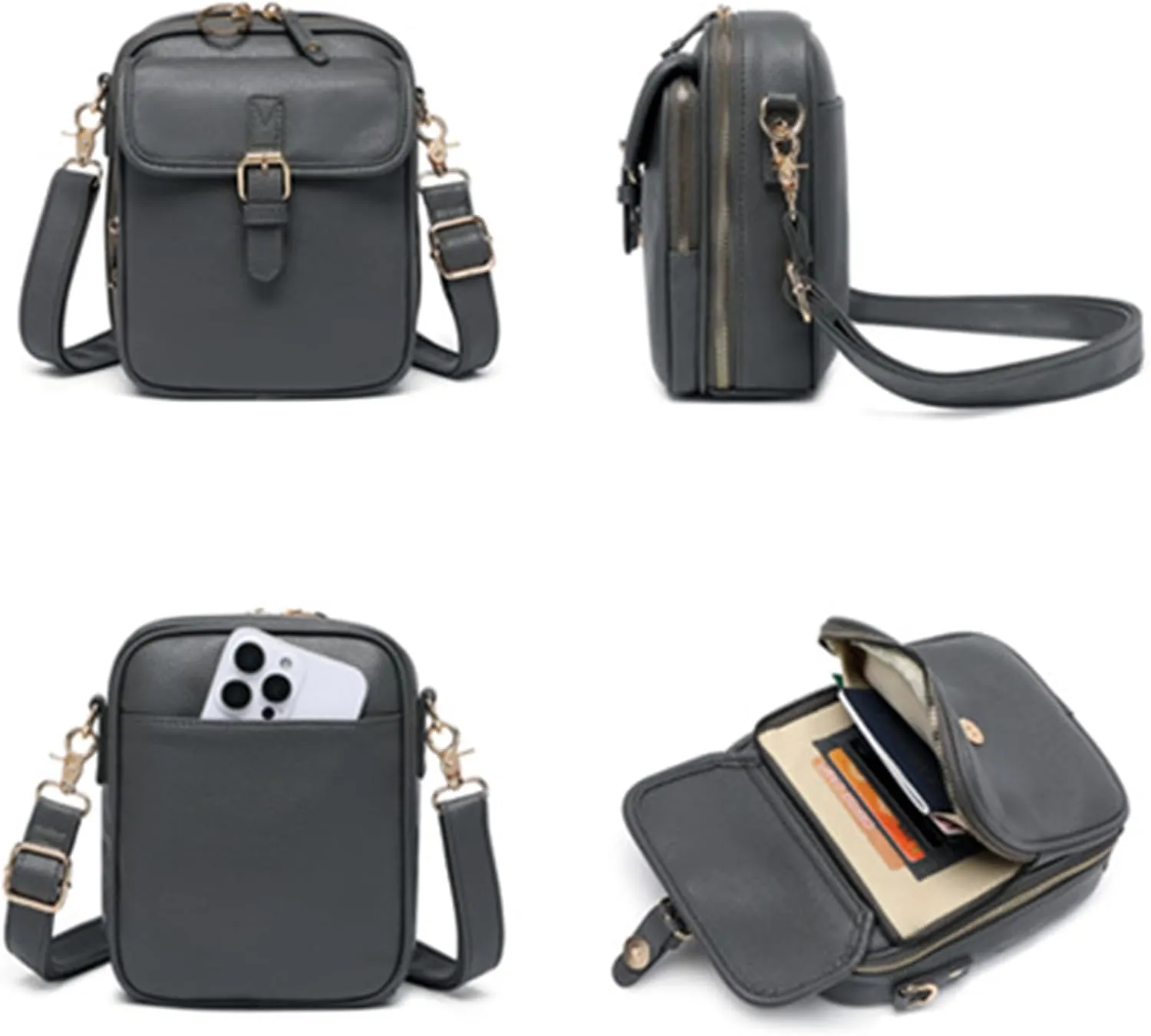 Collaborate Crossbody Leather Bag, Urvashi Crossbody Bag, with 7 Cards Slots Bring Leisure Luxury for Women