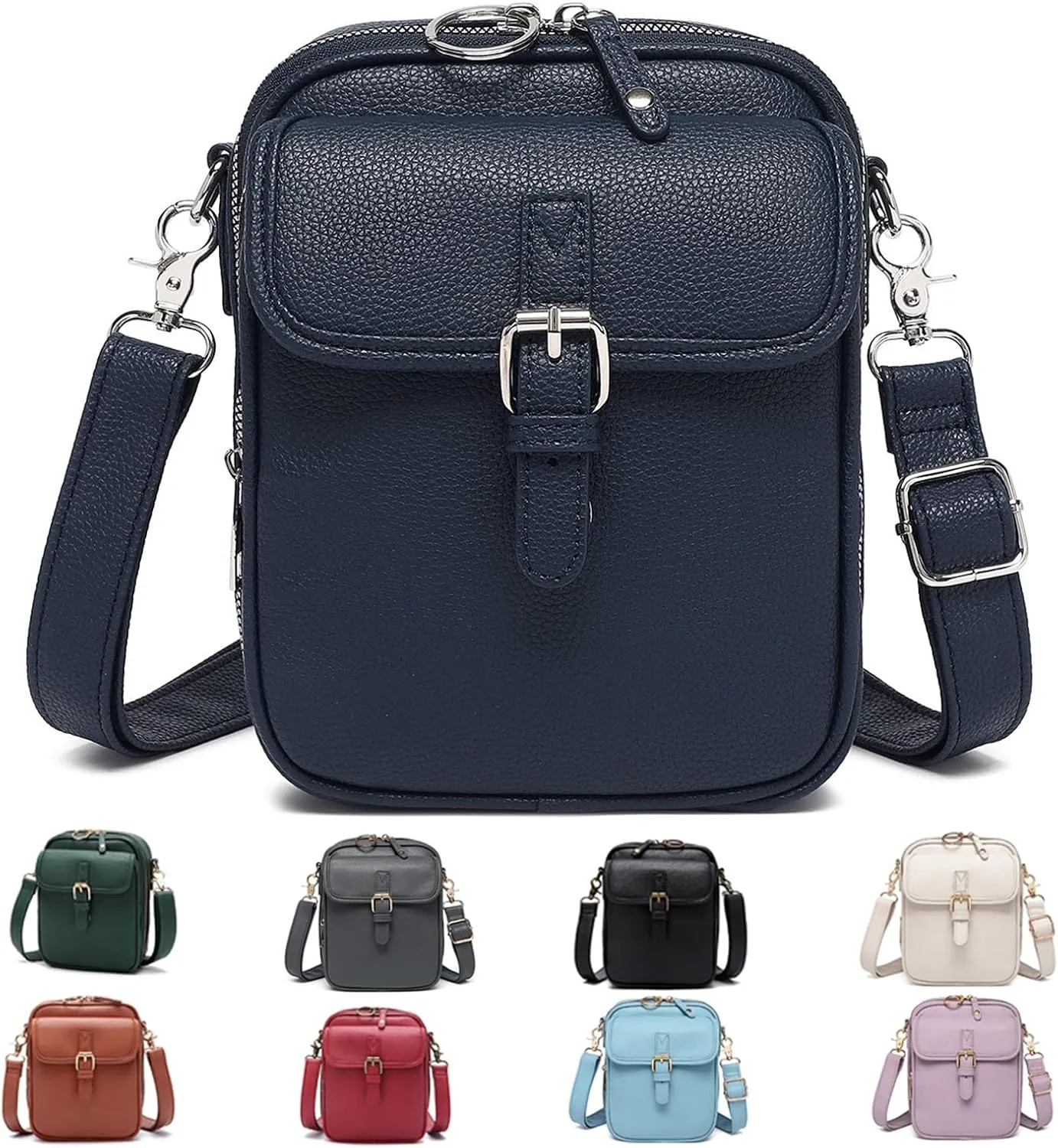 Collaboraten 1 Crossbody Leather Bag, Small Leather Crossbody Bags for Women with Slots Rfid