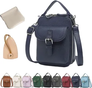 Collaboraten1 Crossbody Leather Bag for Women, RFID Anti-Theft Design, Come with Scratch-Resistant Key Pouch