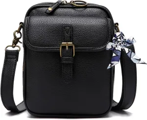 Collaboraten1 Crossbody Leather Bag, Small Messenger Bag Crossbody Bag, Vintage Cross Body Shoulder Purse with Card Slots